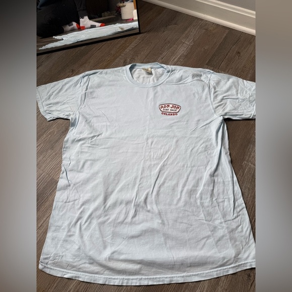 Ron Jon Surf Shop Orlando FL Graphic T-shirt Beach Light Blue Red Size XL - Picture 3 of 8